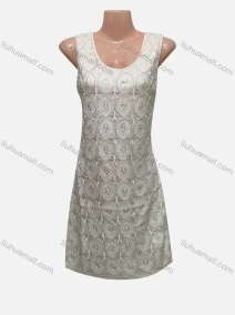 Wholesale Women's Vintage Scoop Neck Knit Knee Length Tank Dress, LIUHUA CLOTHING WHOLESALE