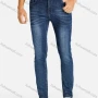 Wholesale Men's Casual Plain Distressed Pockets Slim Fit Stretch Jean preview