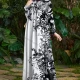 Wholesale 2026 Spring Summer Autumn Women Floral Print V-Neck Flared Loose Casual Long Dress White Clothing Wholesale Market Liuhua