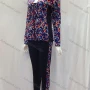 Wholesale Women's Casual Retro Print Long Sleeve Zipper Hooded Jacket&Pants Sets preview