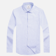 Men's Formal Collared Long Sleeve Button Down Gingham Shirts Light Blue Clothing Wholesale Market -LIUHUA