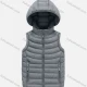 Wholesale Kids Casual Hooded Zipper Pockets Thermal Puffer Jacket Vest Gray Clothing Wholesale Market Liuhua