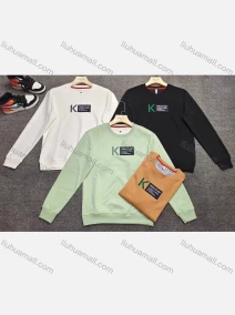 Wholesale Men's Casual Crew Neck Long Sleeve Embroidery Letter Sweatshirts, LIUHUA CLOTHING WHOLESALE