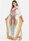Wholesale Women's African Tribal Print Rhinestone Slit Hem Plus Size Kaftan Dress - Liuhuamall