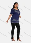 Wholesale Women's Elegant Round Neck Floral Embroidery Short Sleeve T-Shirt - Liuhuamall