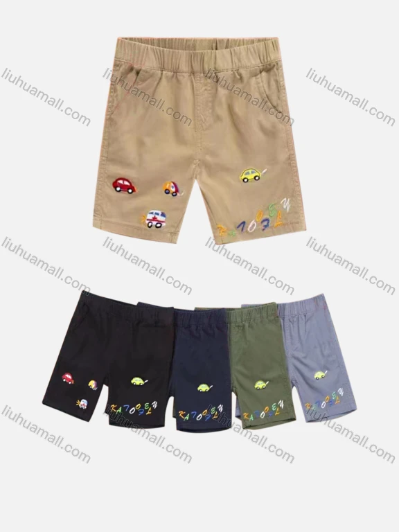 Wholesale Boys Casual Cartoon Letter Embroidery Pattern Shorts 35201#