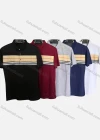 Wholesale Men's Casual Striped Short Sleeve Polo Shirt - Liuhuamall