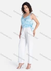 Wholesale Women's Casual Plain Wrap V Neck Tie Side Knot Tank Top V1911# - Liuhuamall
