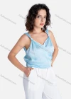 Wholesale Women's Casual Plain Wrap V Neck Tie Side Knot Tank Top V1911# - Liuhuamall
