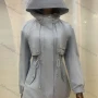 Wholesale Women's Hooded Buttons Drawstring Pockets Plain Casual Coat preview