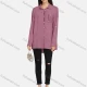 Wholesale Women's Stand Collar Button Down Patch Pocket Sequin Decor Buckle Strap Cuff Solid Tunic 4# Clothing Wholesale Market Liuhua