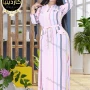 Wholesale Women's Casual Striped Long Sleeve Dress With Belt 1633-0908# preview