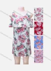 Wholesale Women's Casual Crew Neck Floral Print Ruffle Trim Tank Dress - Liuhuamall