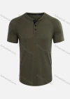 Wholesale Men's Casual Silm Fit Knit Short Sleeve Plain Henley Shirt - Liuhuamall