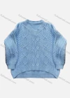 Wholesale Women's Casual V Neck Plain Cable Knit Sweater - Liuhuamall