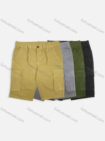 Wholesale Men's Casual Plain Multiple Pockets Button Closure Cargo Shorts BKZ001#, LIUHUA CLOTHING WHOLESALE