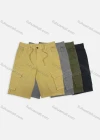 Wholesale Men's Casual Plain Multiple Pockets Button Closure Cargo Shorts BKZ002# - Liuhuamall