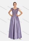 Wholesale Women's Elegant Embroidered Pearl Decor Plain Evening Dress 9500# - Liuhuamall