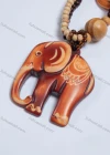 Wholesale Vintage Elephant Wood Beads Necklace - Liuhuamall