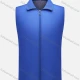 Wholesale Men's Sleeveless Plain Collared Zipper Closure Training Vest 05# Deep Sky Blue Clothing Wholesale Market Liuhua