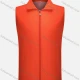Wholesale Men's Sleeveless Plain Collared Zipper Closure Training Vest 05# Orange Clothing Wholesale Market Liuhua