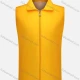 Wholesale Men's Sleeveless Plain Collared Zipper Closure Training Vest 05# Yellow Clothing Wholesale Market Liuhua