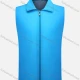 Wholesale Men's Sleeveless Plain Collared Zipper Closure Training Vest 05# Sky Blue Clothing Wholesale Market Liuhua