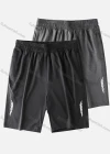 Wholesale Men's Performance Workout Reflective Stripes Athletic Shorts With Zip Pockets A012# - Liuhuamall