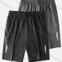 Wholesale Men's Performance Workout Reflective Stripes Athletic Shorts With Zip Pockets A012# preview