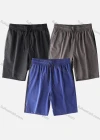 Wholesale Men's Performance Workout Colorblock Letter Athletic Shorts With Zip Pockets A026# - Liuhuamall