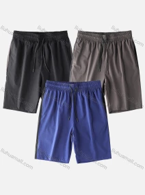 Wholesale Men's Performance Workout Colorblock Letter Athletic Shorts With Zip Pockets A026#, LIUHUA CLOTHING WHOLESALE