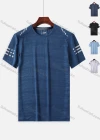 Wholesale Men's Quick Dry Workout Running Reflective Stripes Plain Jacquard Athletic T-Shirt 6623# - Liuhuamall