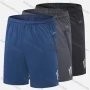 Wholesale Men's Performance Workout Reflective Stripes Athletic Shorts With Zip Pockets A072# preview
