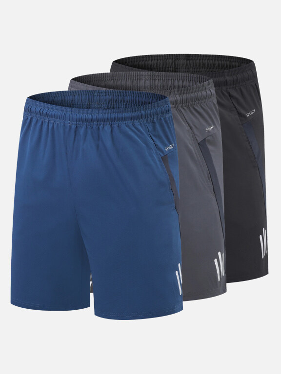 Men's Performance Workout Reflective Stripes Athletic Shorts With Zip Pockets A072#, Clothing Wholesale Market -LIUHUA, Men, Men-s-Tops