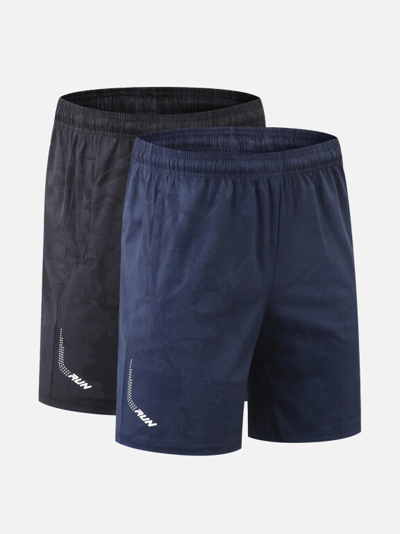Men's Performance Workout Letter Athletic Shorts With Zip Pockets 082#, Clothing Wholesale Market -LIUHUA, Men, Men-s-Tops