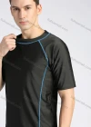 Wholesale Men's Round Neck Short Sleeve Contrast Color 2 Piece Swimsuit Set - Liuhuamall