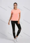 Wholesale Women's Sporty Crew Neck Short Sleeve Plain Quick-dry Breathable Athletic T-shirt - Liuhuamall
