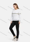 Wholesale Women's Long Sleeve Waffle Striped Pullover Sweatshirt - Liuhuamall