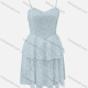 Wholesale Women's Casual 100%Cotton Plain Layered Hem Eyelet Embroidered Cami Short Dress 7216# Sky Blue Wholesale Clothing Market & Suppliers -LIUHUAMALL