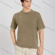 Wholesale Men's Fashion Plain Crew Neck Short Sleeve Wash Distressed T-shirt X002# Coffee Clothing Wholesale Market Liuhua