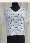 Wholesale Women's Casual Round Neck Hollow Out Plain Knit Top - Liuhuamall