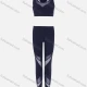 Wholesale Women's Sporty Scoop Neck Racerback Mesh Plain Crop Tank Top & High Waist Long Leggings 2-Piece Set 15# Clothing Wholesale Market Liuhua