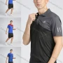 Wholesale Men's Sporty Colorblock Short Sleeve Slim Fit Quick Dry Polo Shirt preview