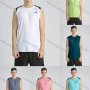 Wholesale Men's Athletic Quick Dry Plain Crew Neck Sleeveless Contrast Color Tank Top preview