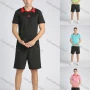 Wholesale Men's Sporty Contrast Color Round Neck Short Sleeve Slim Fit Stretch Workout Tee preview