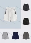 Wholesale Men's Sporty Plain Elastic Waist Zipper Pocket Shorts - Liuhuamall