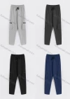 Wholesale Men's Sporty Plain Drawstring Elastic Waist Multiple Pockets Pants - Liuhuamall