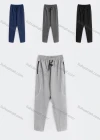 Wholesale Men's Sporty Plain Drawstring Elastic Waist Zipper Pockets Pants - Liuhuamall