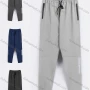 Wholesale Men's Sporty Plain Reflective Stripes Drawstring Zipper Pockets Pants preview