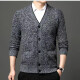Men's Casual Long Sleeve Button Down Knit Cardigans Dark Gray Clothing Wholesale Market -LIUHUA